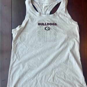 Nike Grey Racerback Tank Top with Georgia Bulldog’s Logo